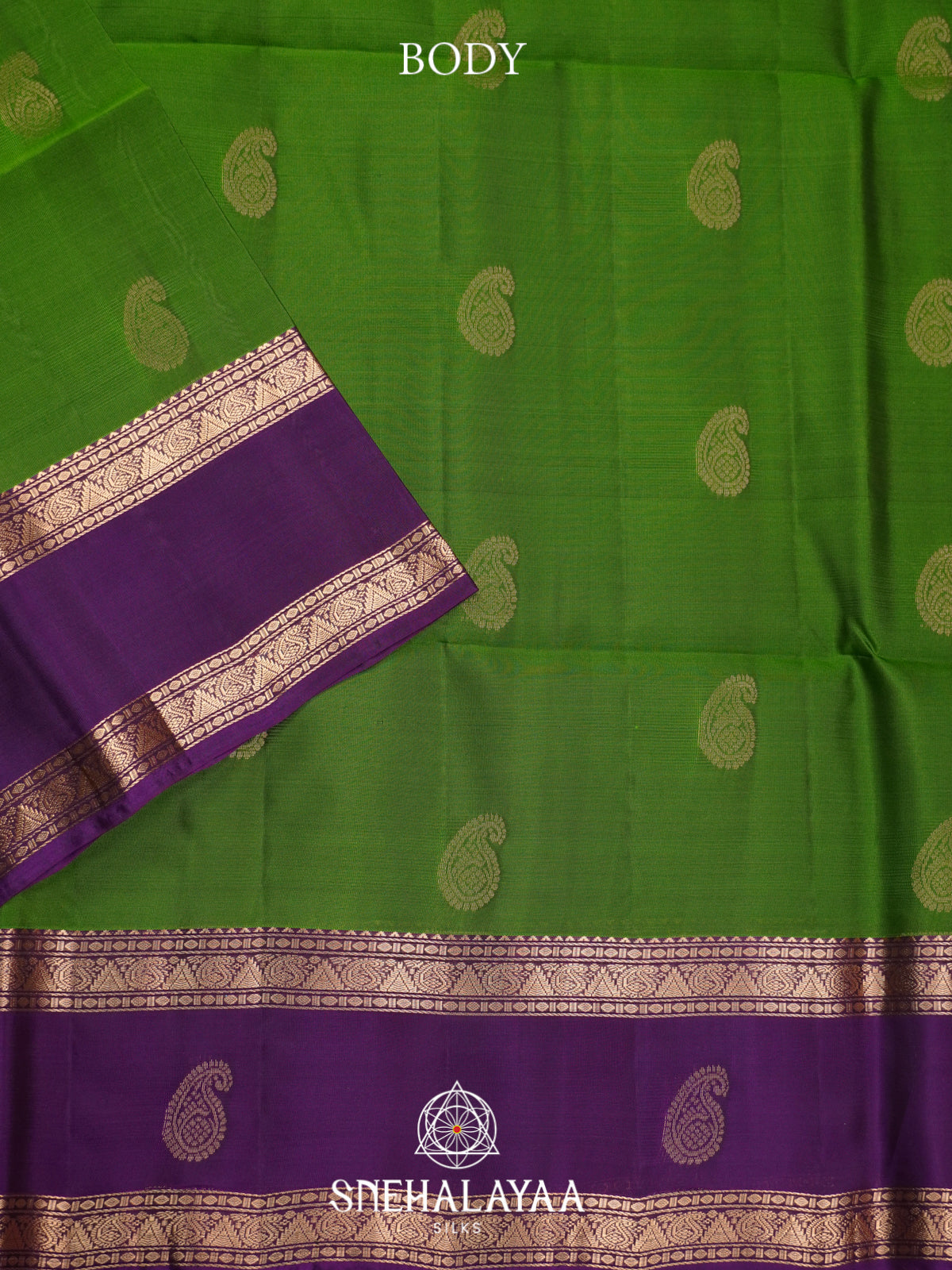 Parrot Green Soft Silk Saree