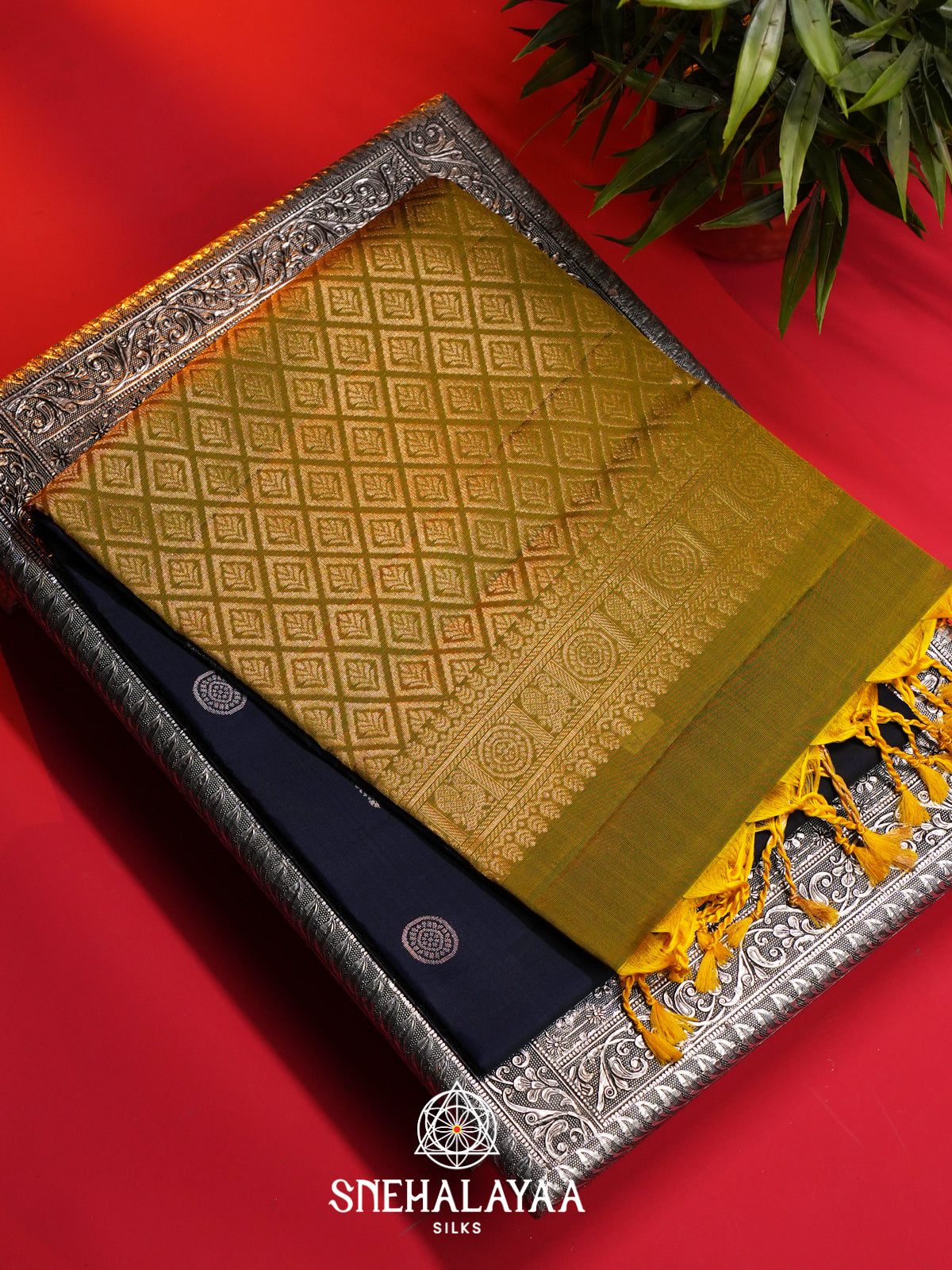 Navy Blue Soft Silk Saree