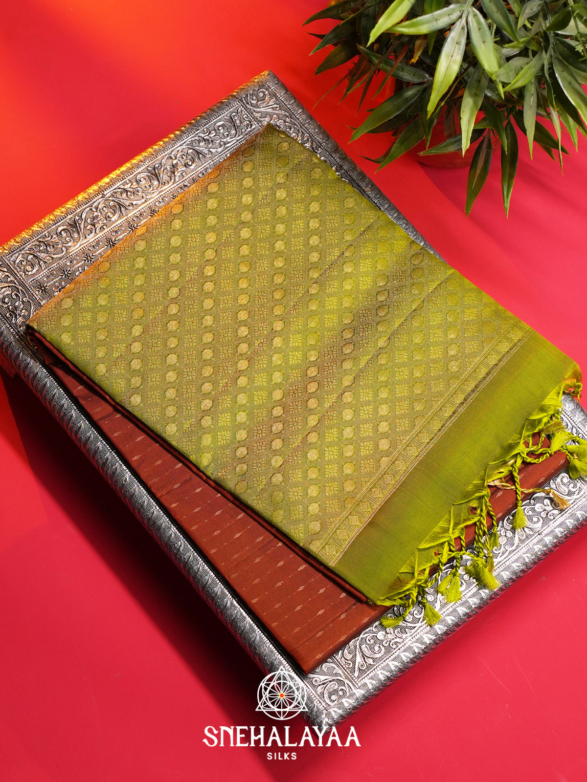 Rust Orange Soft Silk Saree