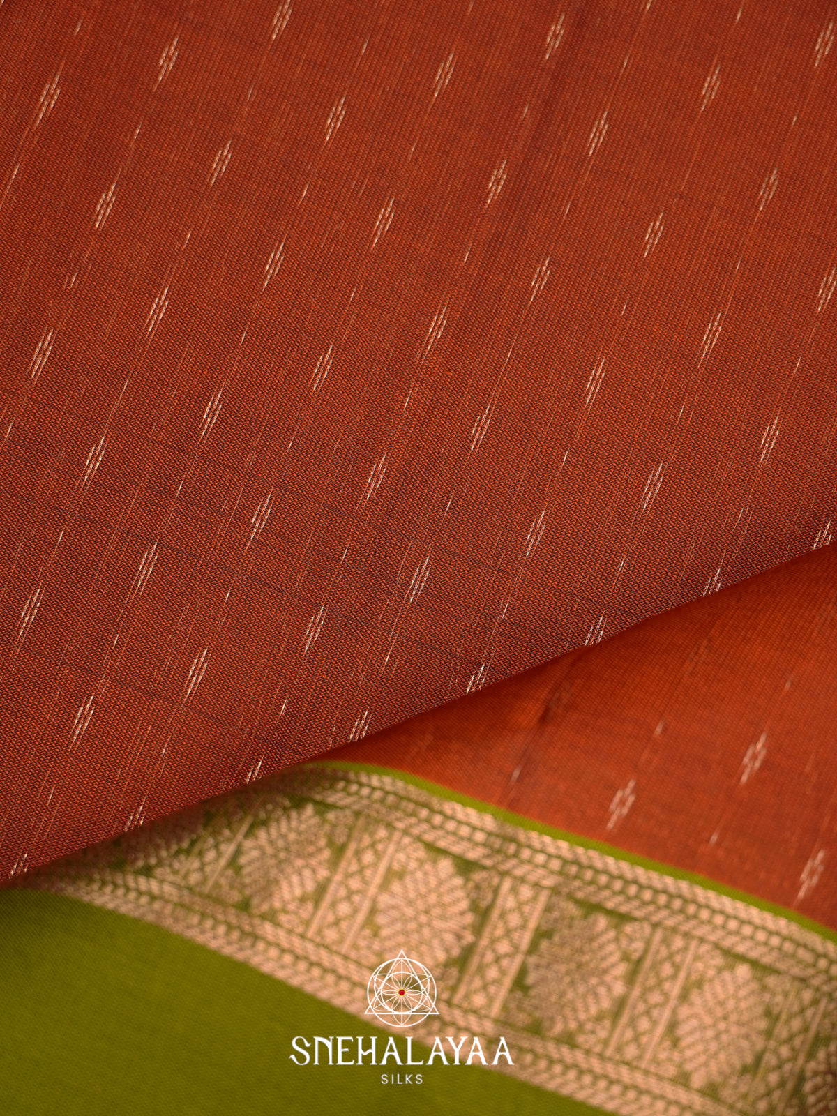 Rust Orange Soft Silk Saree