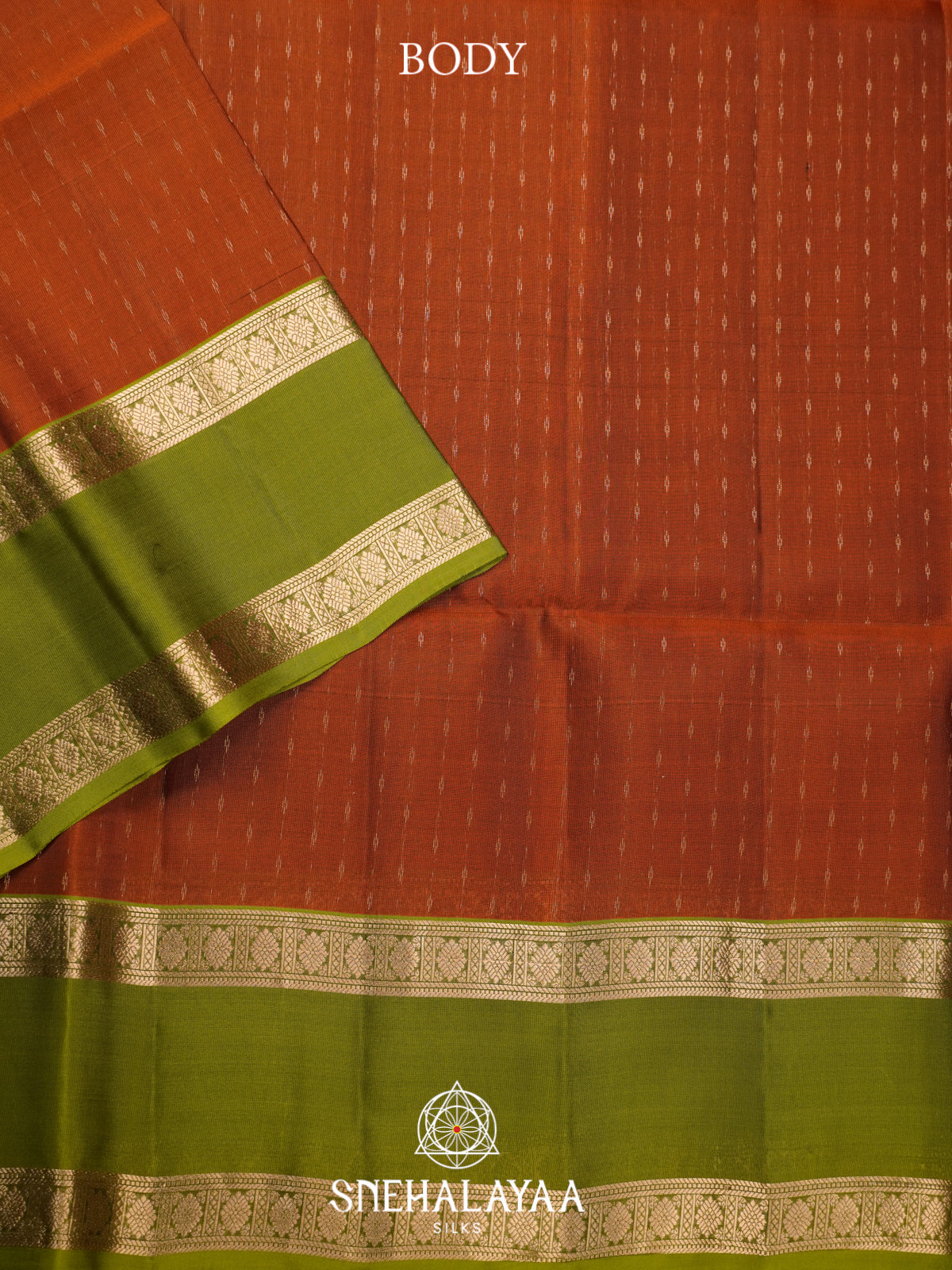 Rust Orange Soft Silk Saree