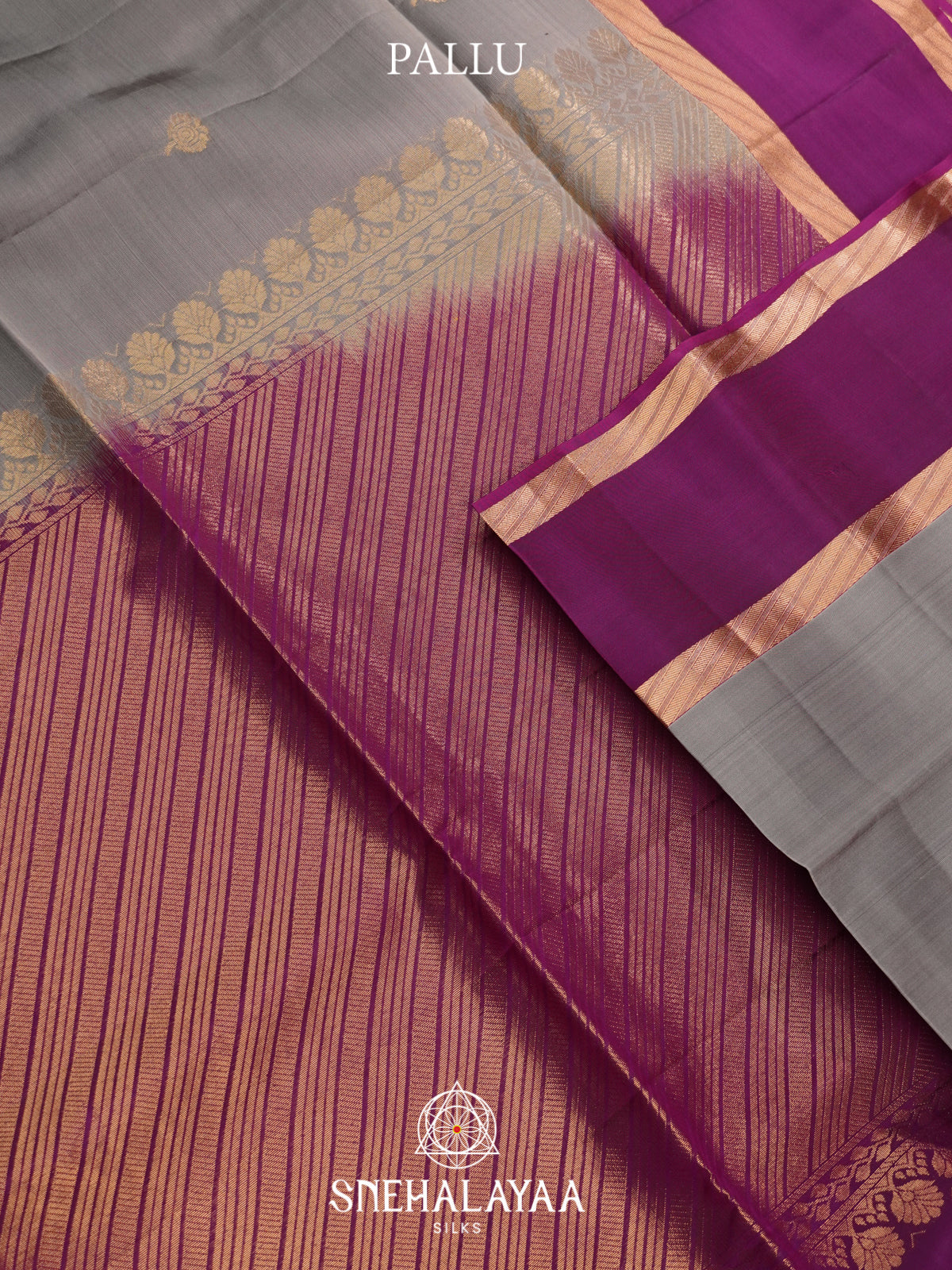 Grey Soft Silk Saree