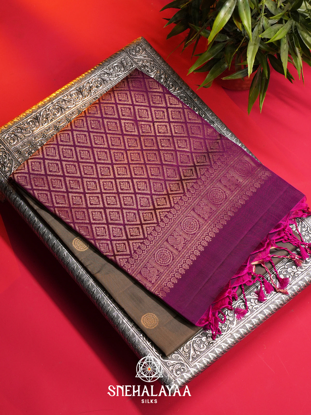 Brown Soft Silk Saree