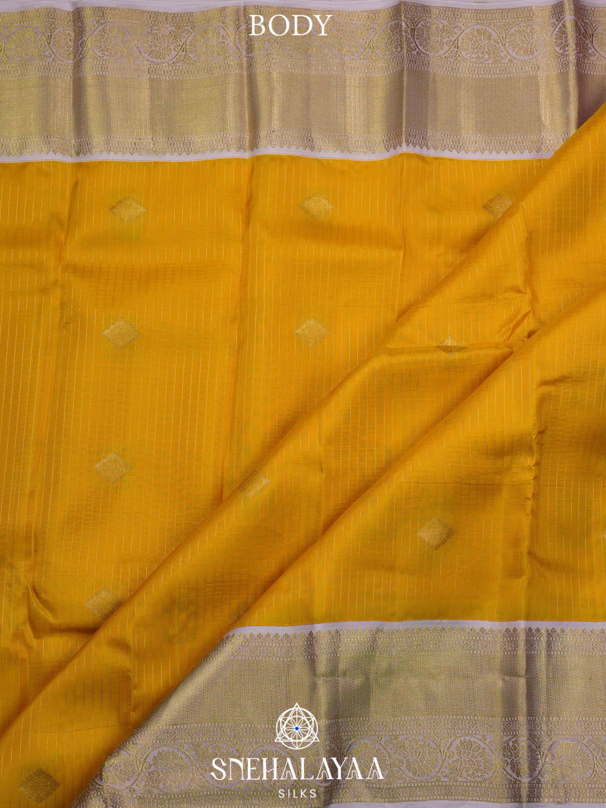 Mango Yellow Kanjivaram Silk Saree