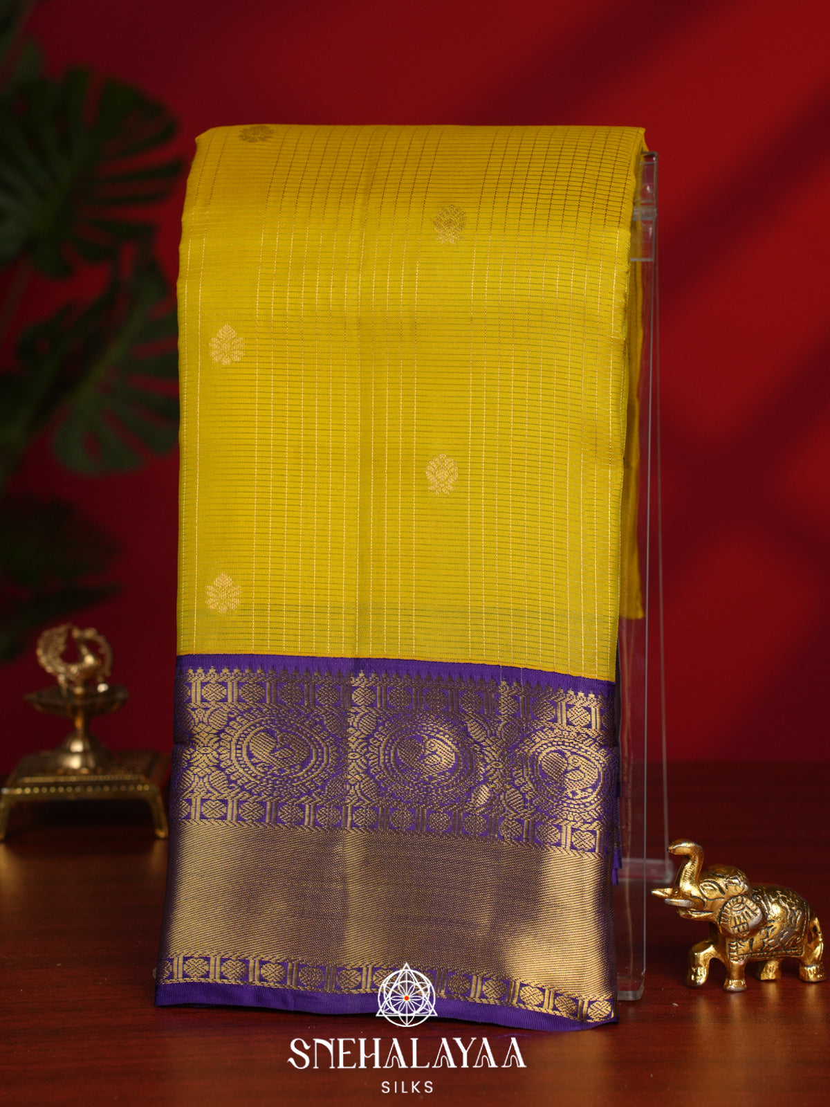 Yellow Kanjivaram Silk Saree