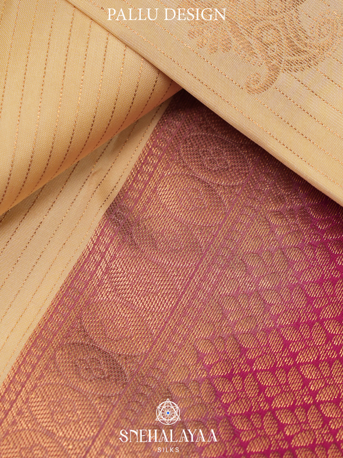 Cream Kanjivaram Silk Saree