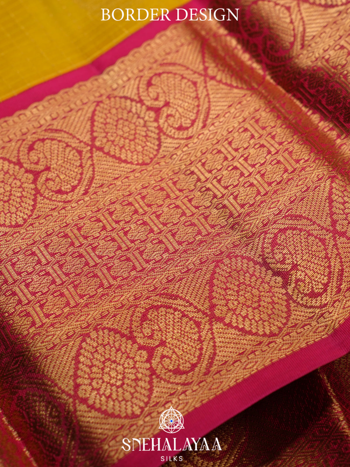 Lemon Yellow Kanjivaram Silk Saree