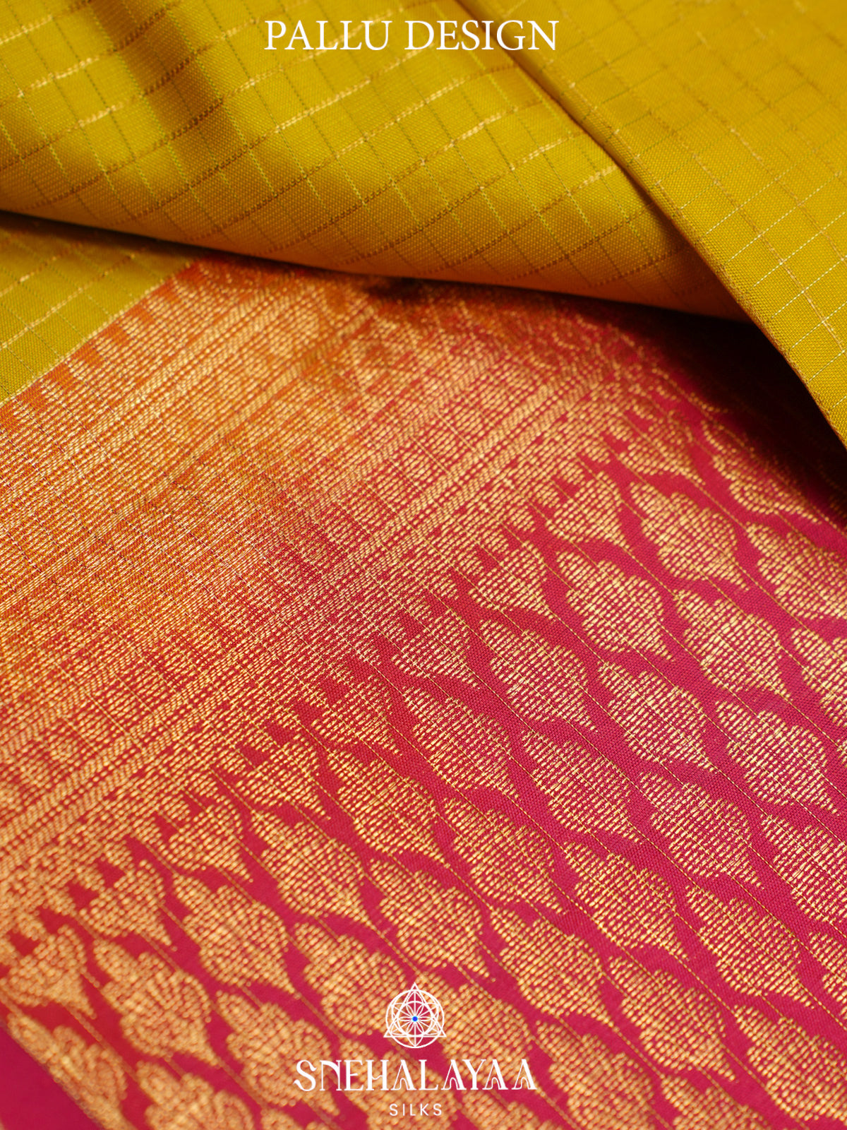 Lemon Yellow Kanjivaram Silk Saree
