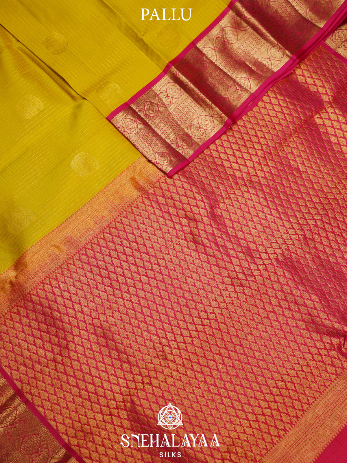 Lemon Yellow Kanjivaram Silk Saree