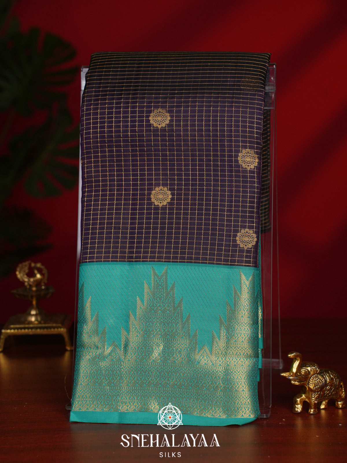 Coffee Brown Kanjivaram Silk Saree