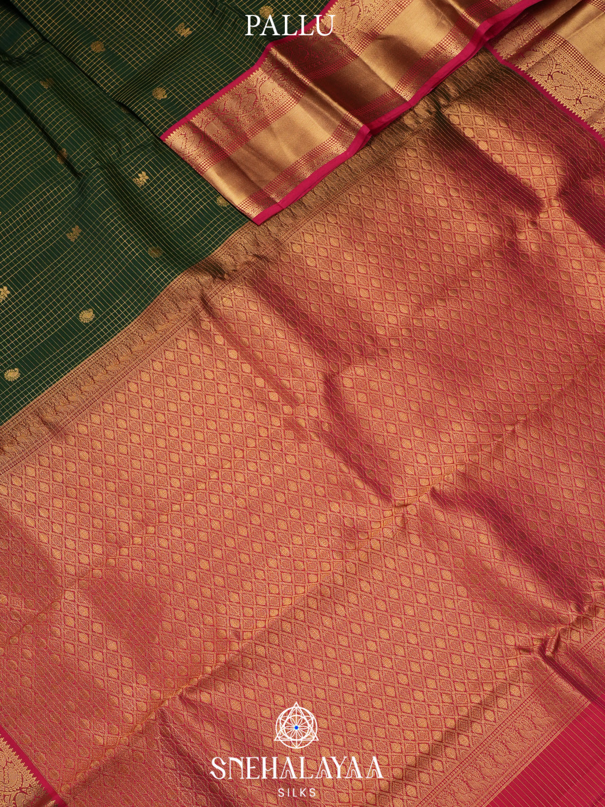 Forest Green Kanjivaram Silk Saree