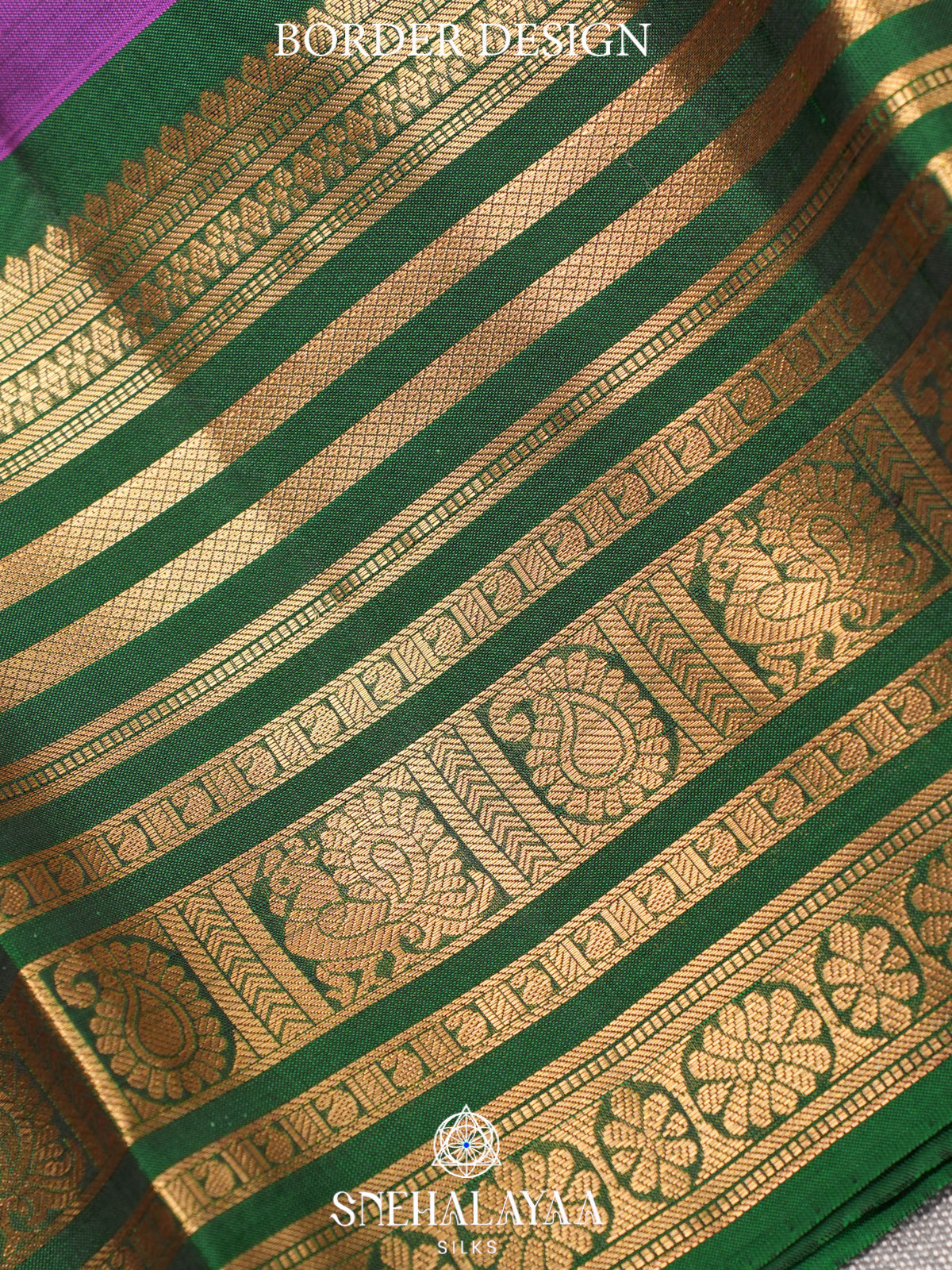 Violet Kanjivaram Silk Saree