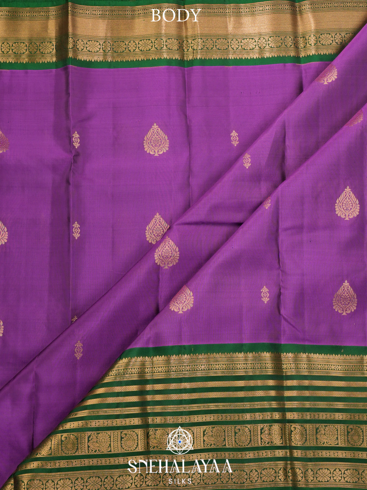 Violet Kanjivaram Silk Saree
