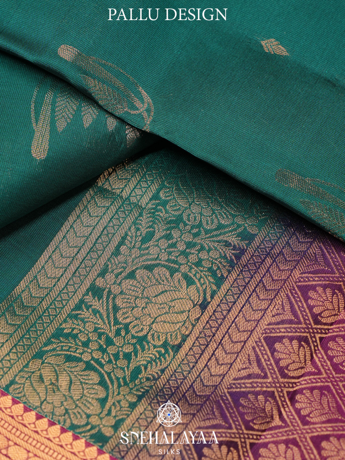 Teal Green Kanjivaram Silk Saree