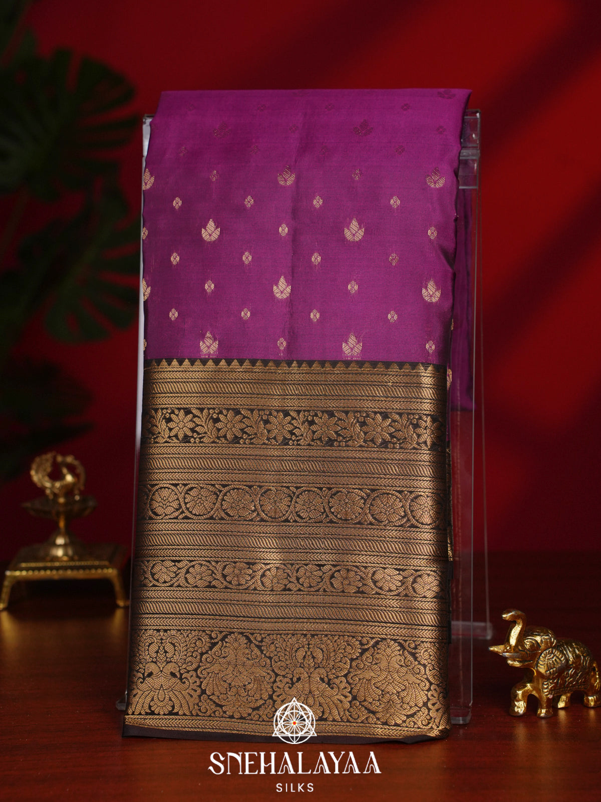 Magenta Kanjivaram Silk Saree