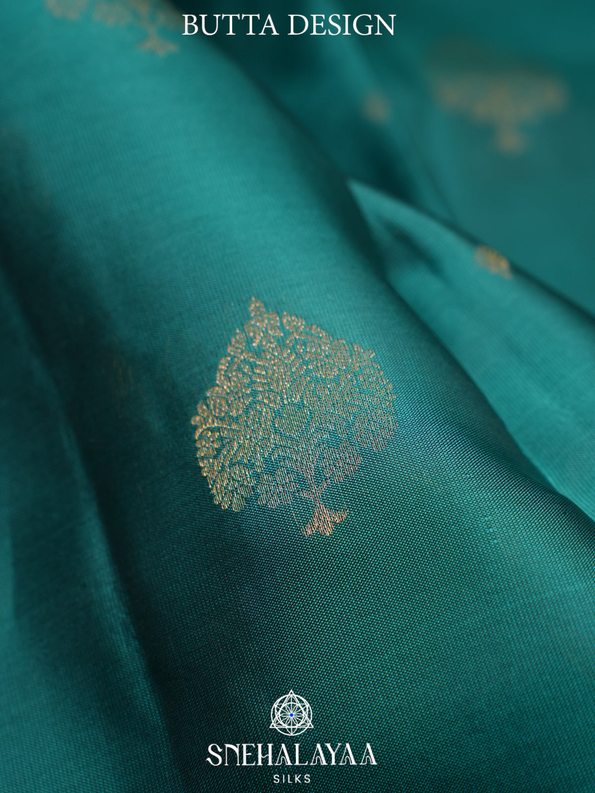 Teal Blue Kanjivaram Silk Saree