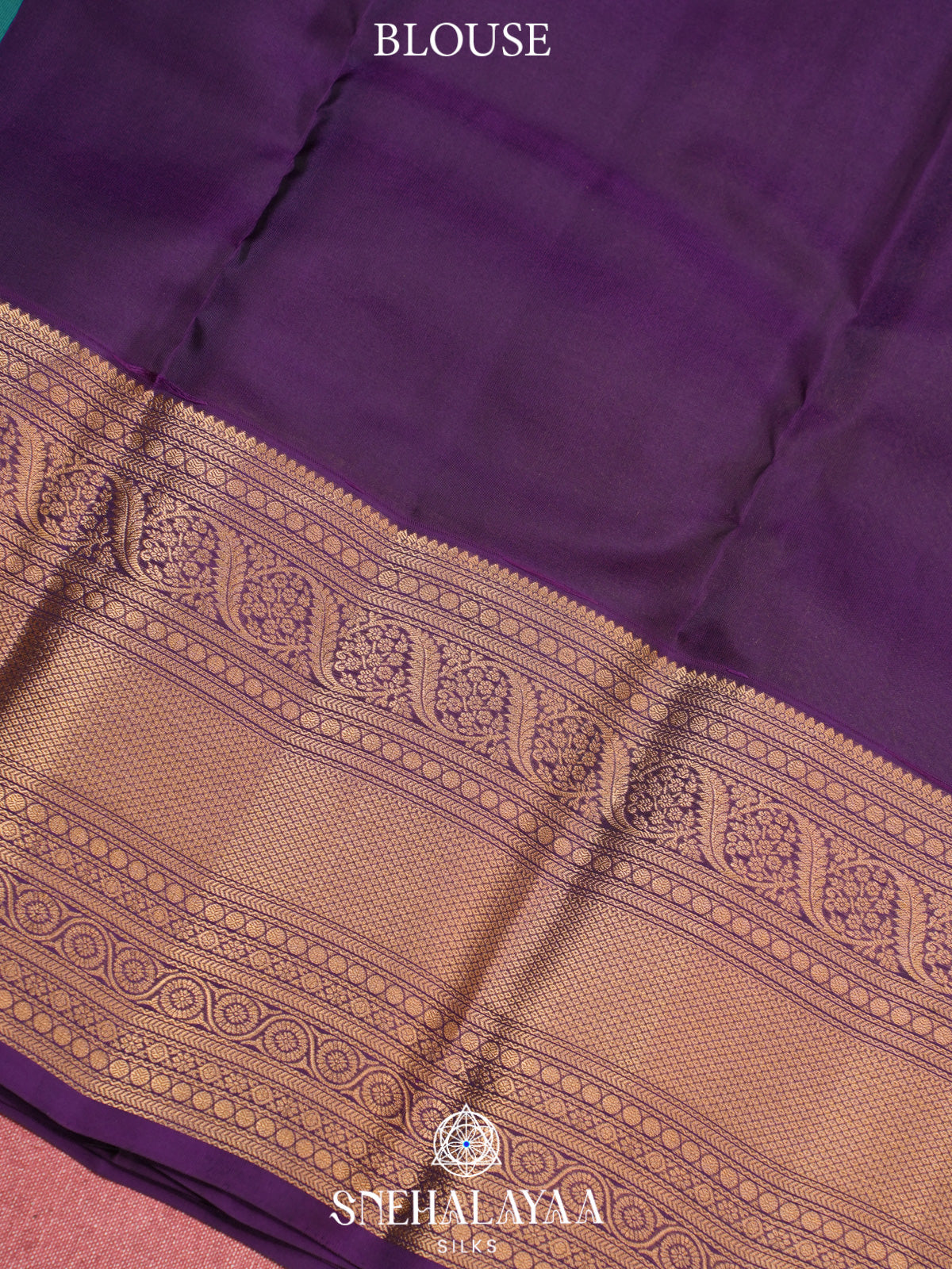 Teal Blue Kanjivaram Silk Saree