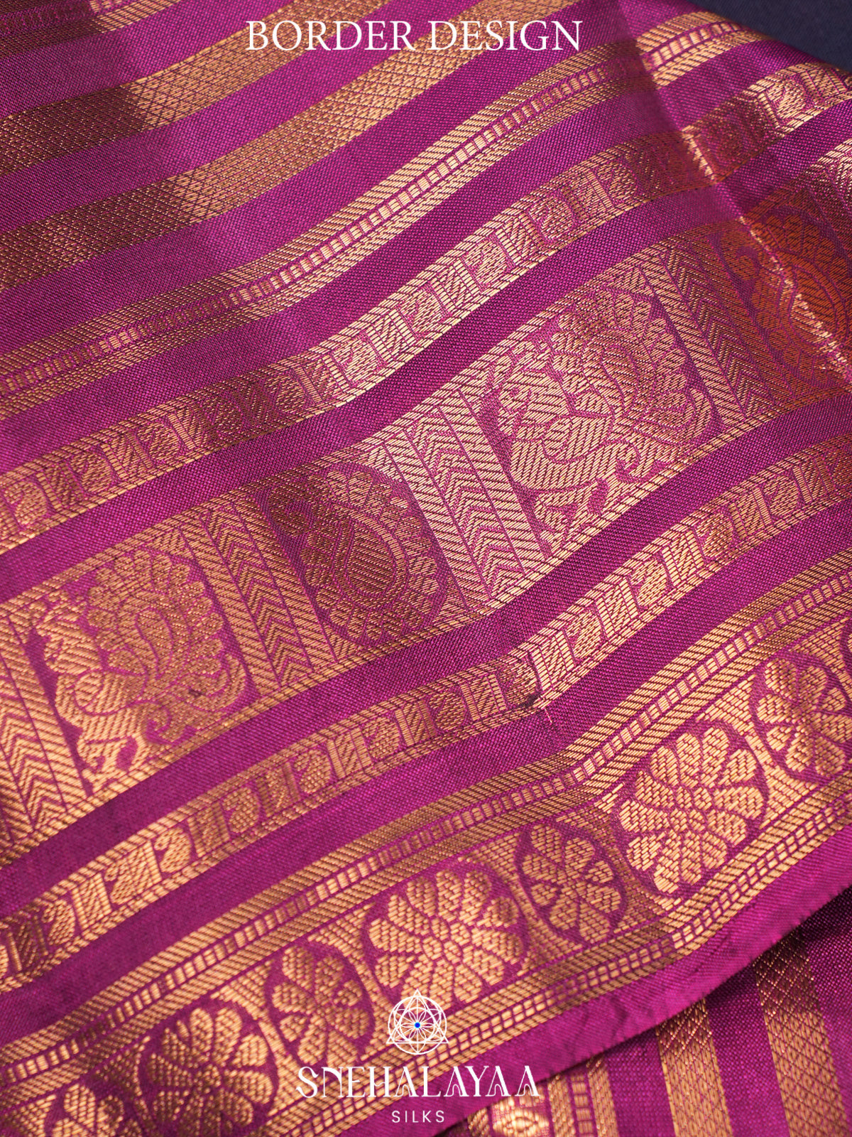 Midnight Blue Kanjivaram Silk Saree