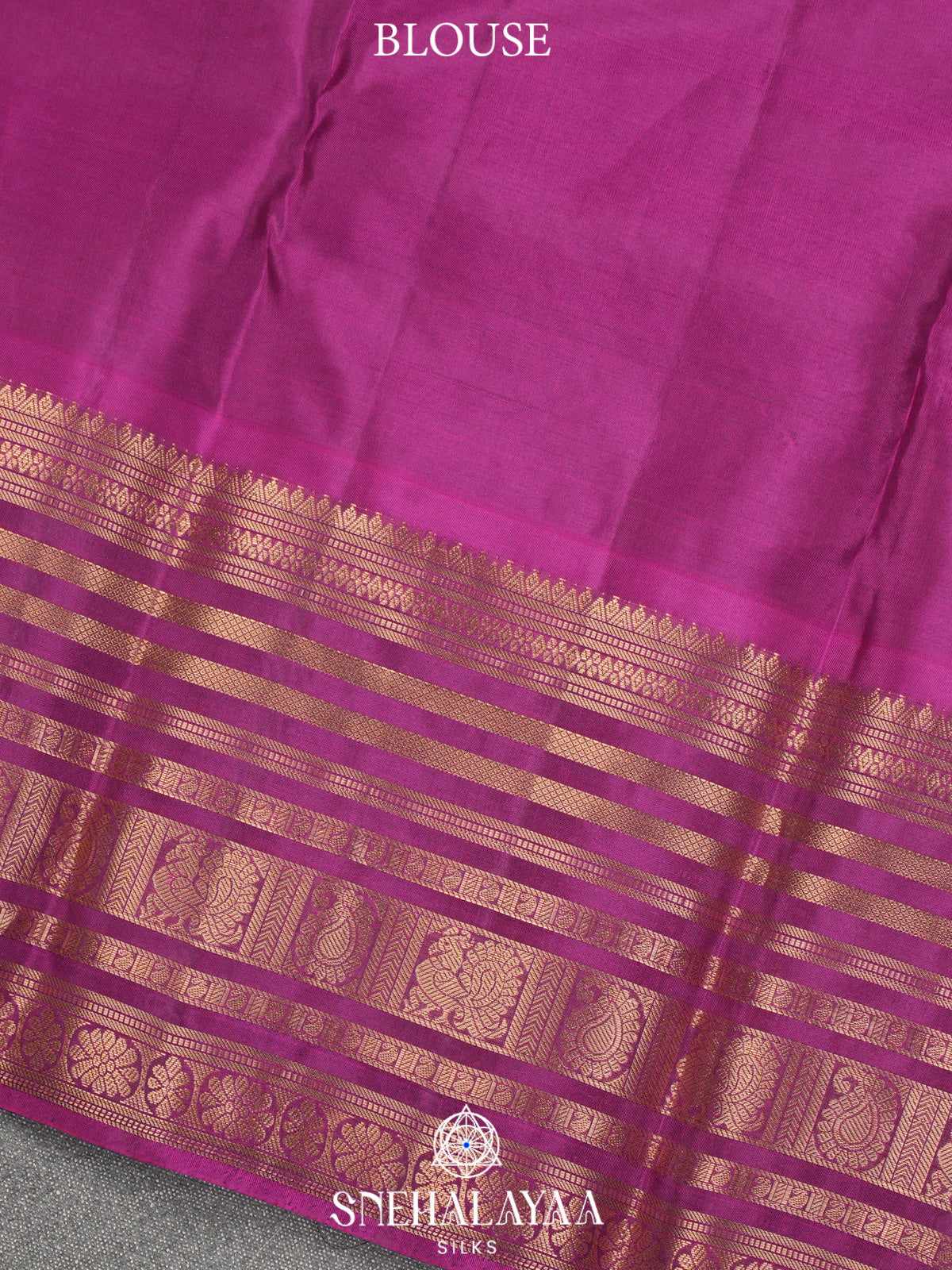 Midnight Blue Kanjivaram Silk Saree