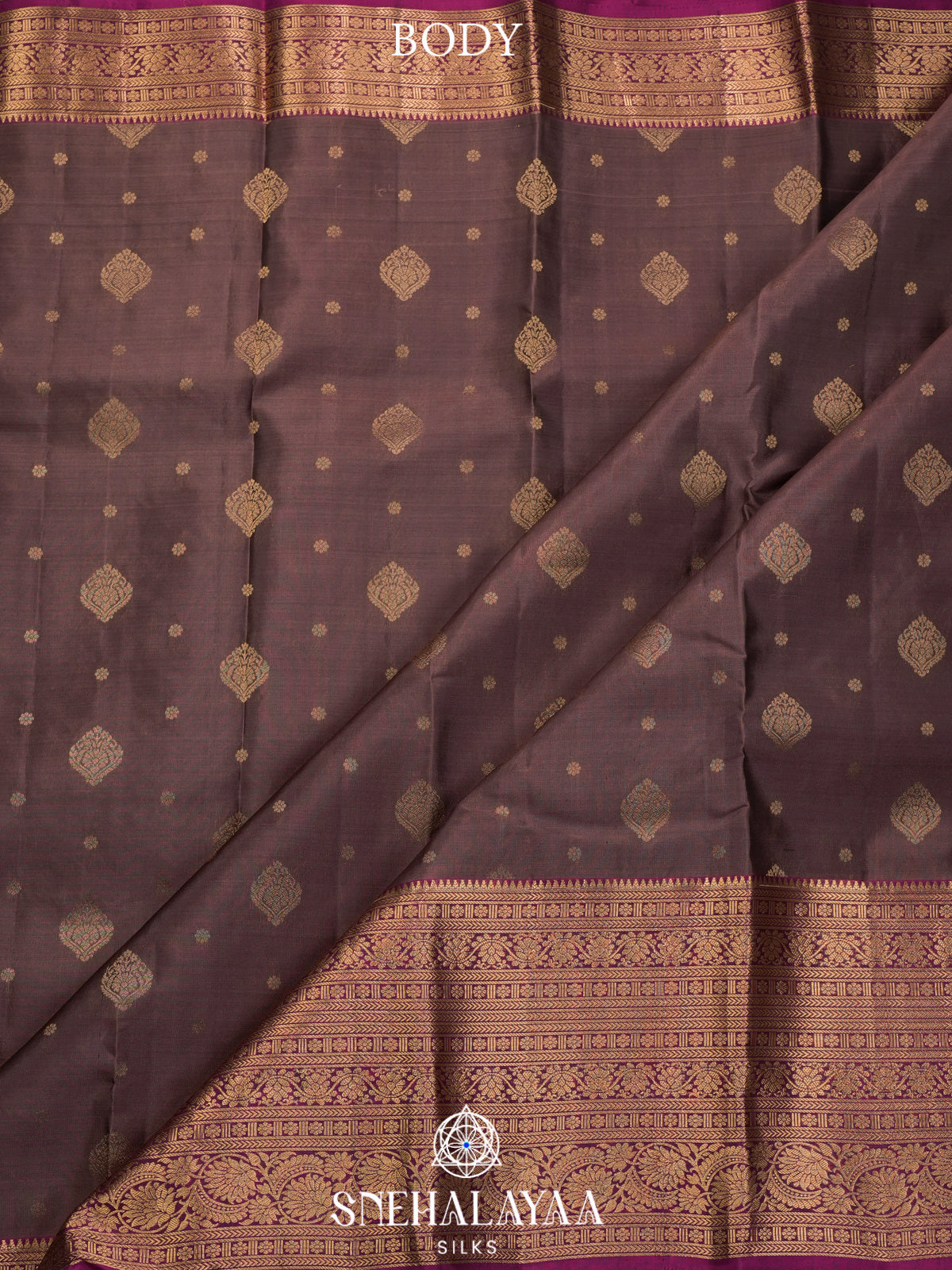 Brown Kanjivaram Silk Saree