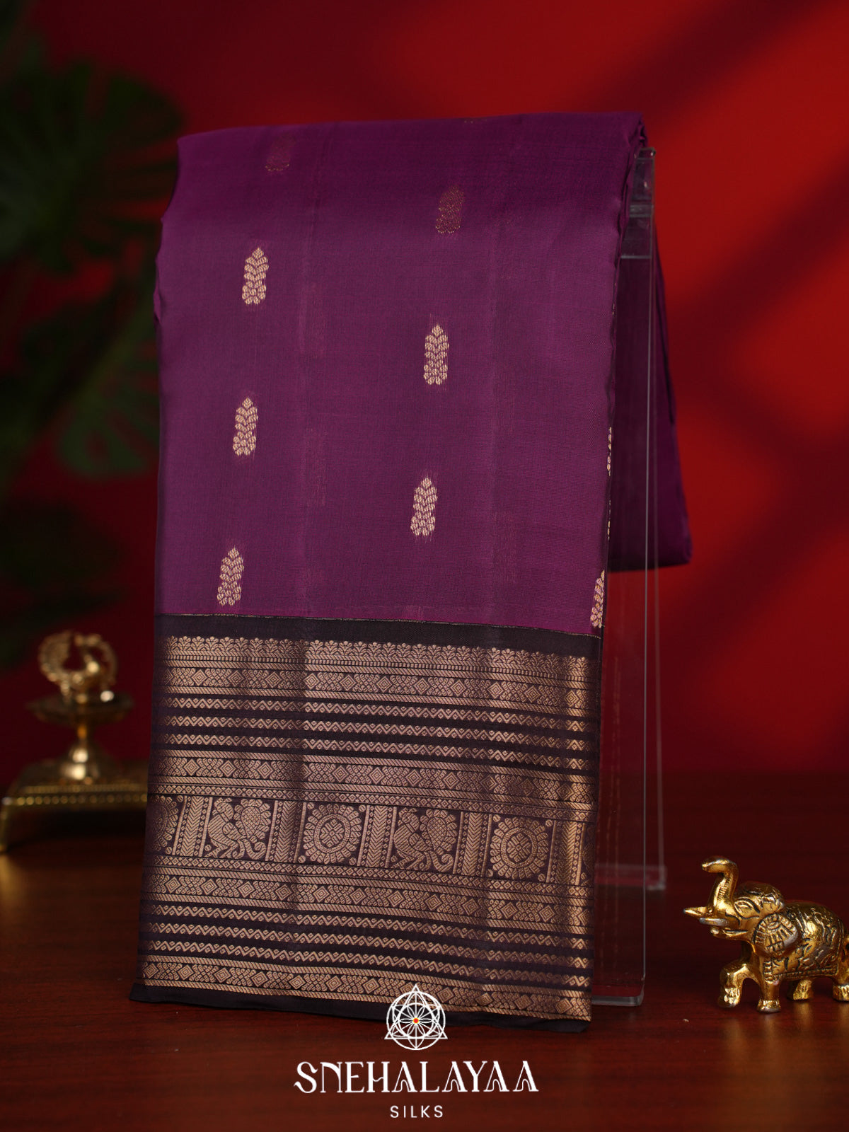 Magenta Kanjivaram Silk Saree