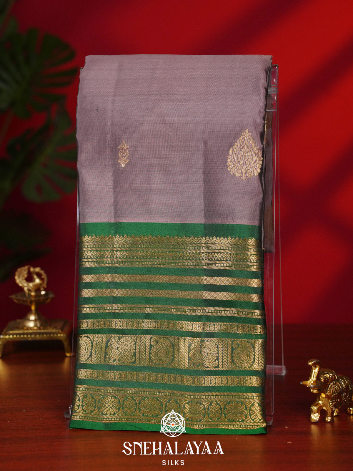 Brown Kanjivaram Silk Saree
