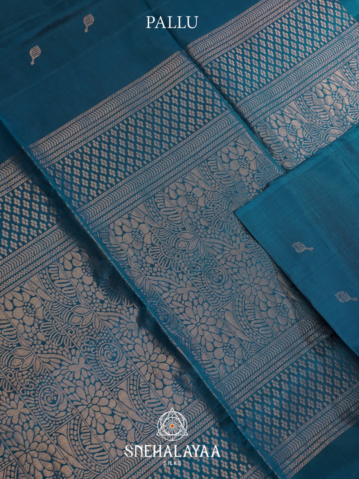 Peacock Blue Soft Silk Saree