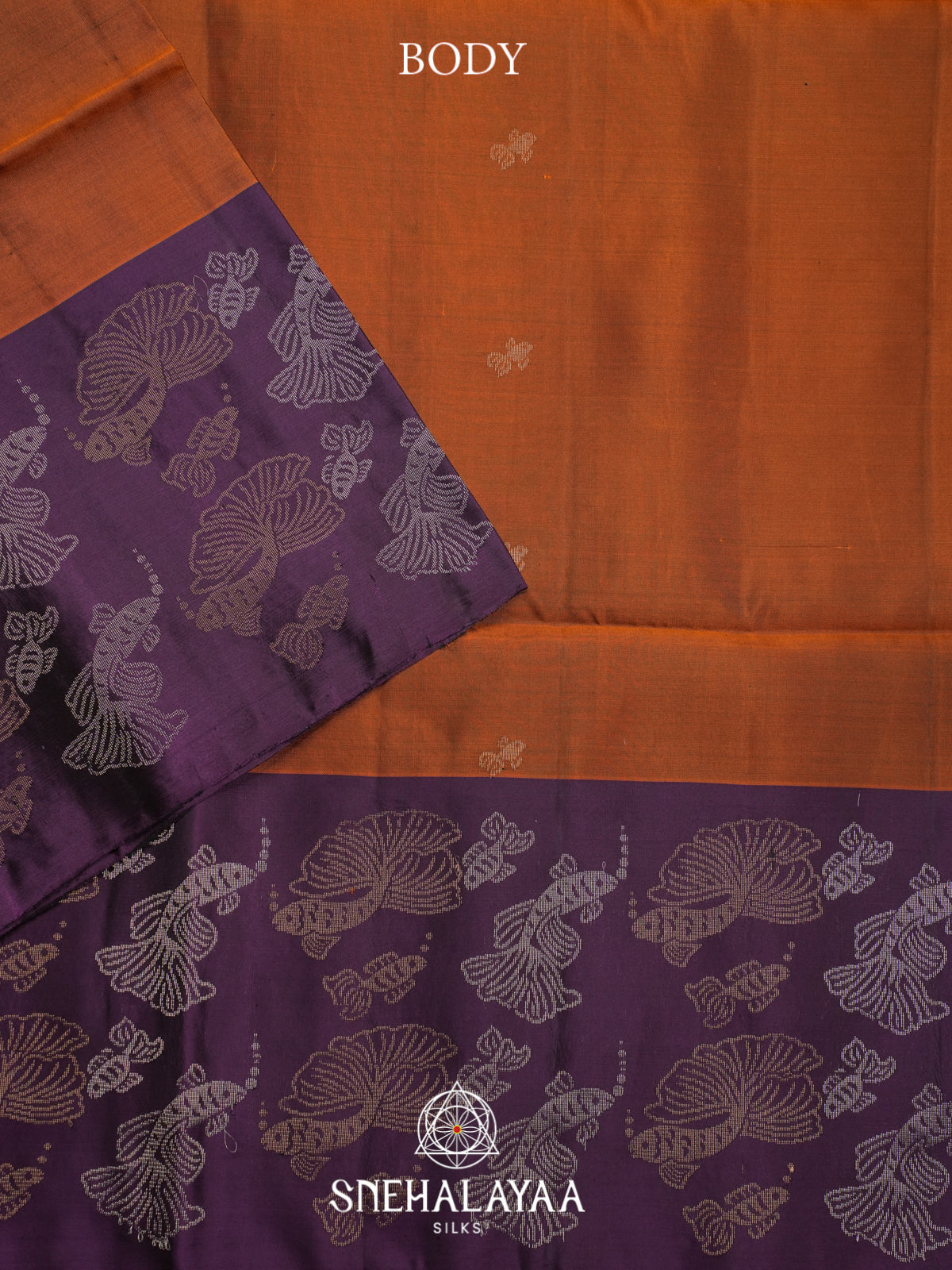 Rust Orange Soft Silk Saree