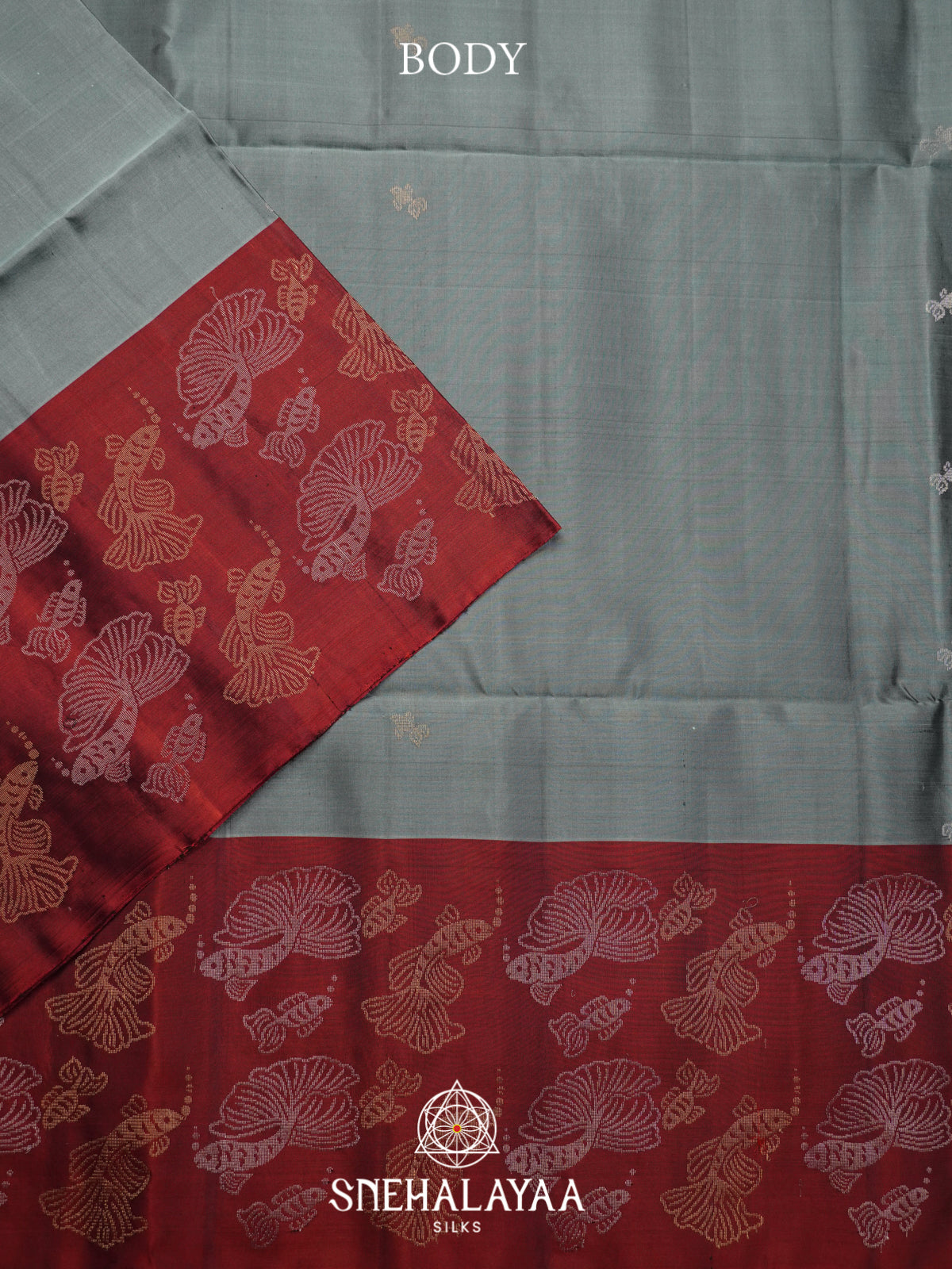Grey Soft Silk Saree