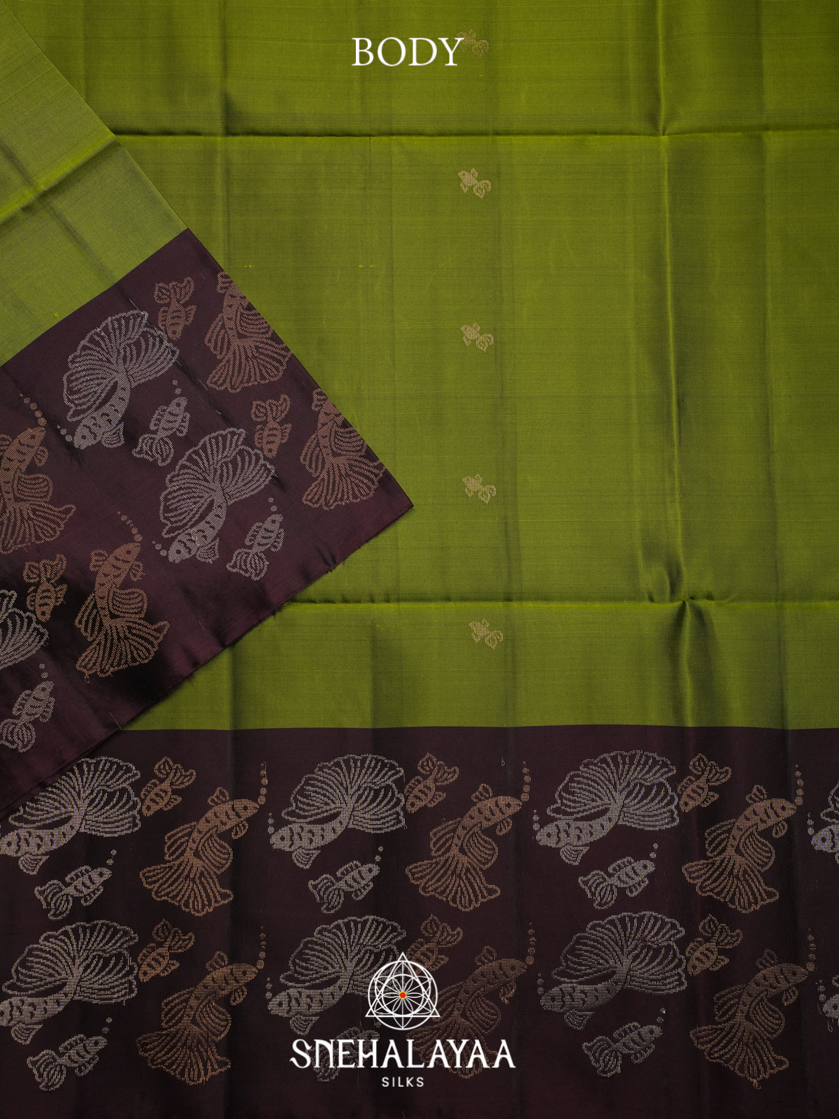 Olive Green Soft Silk Saree