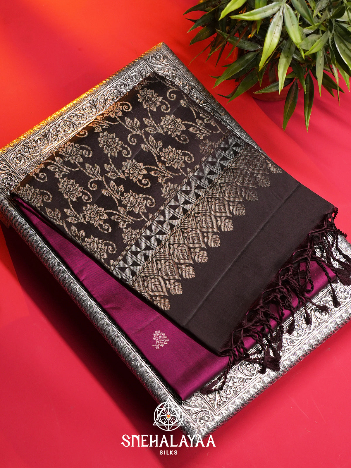 Magenta Soft Silk Saree
