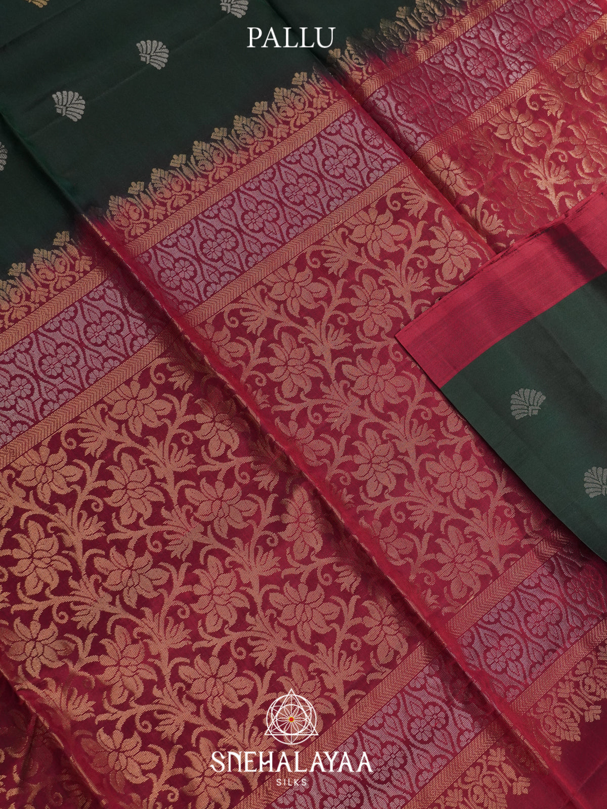 Bottle Green Soft Silk Saree