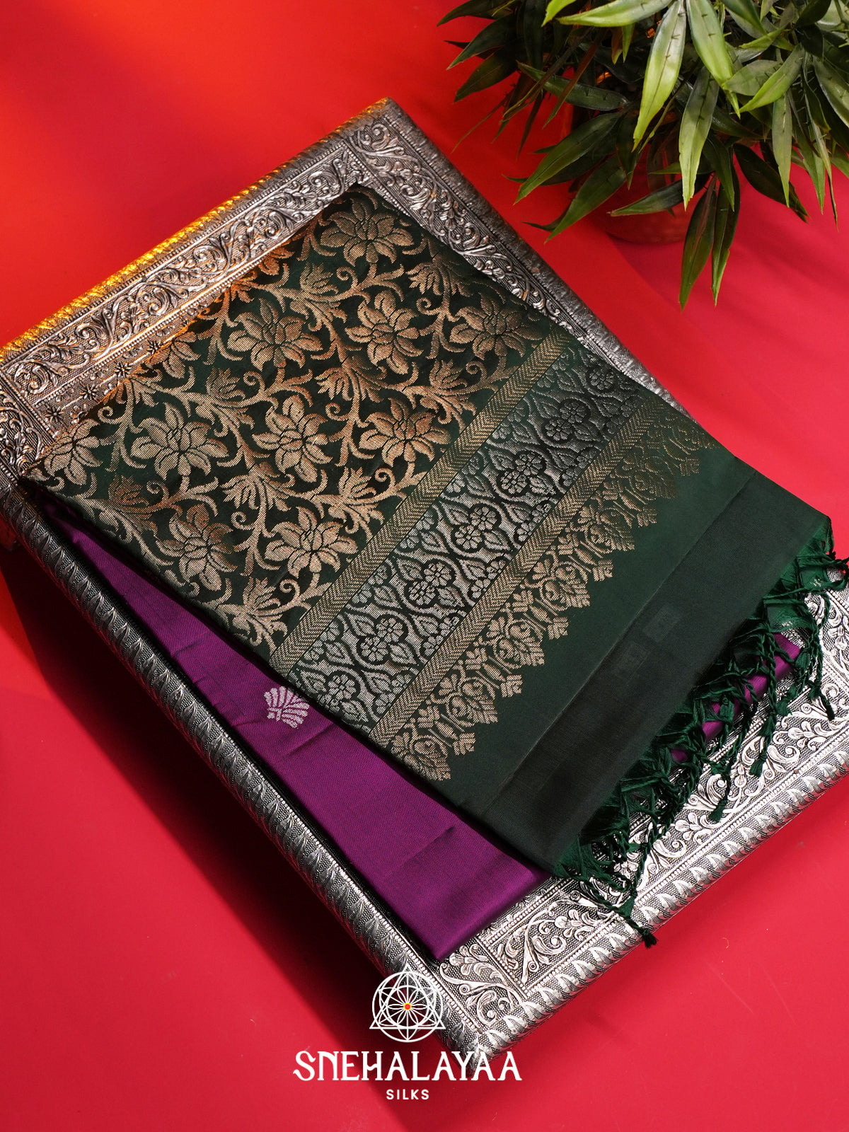 Magenta Soft Silk Saree