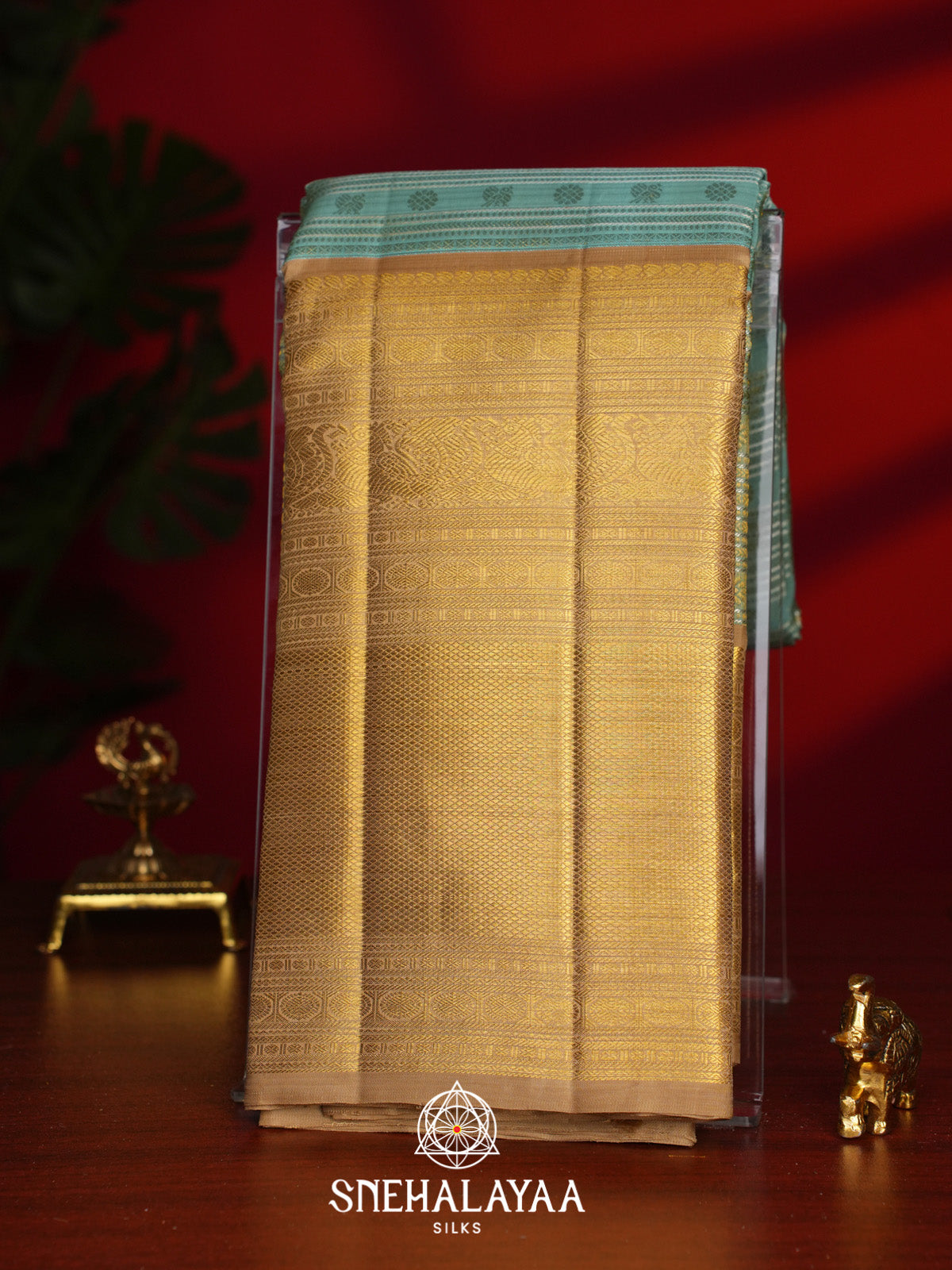 Pale Green Kanjivaram Silk Saree