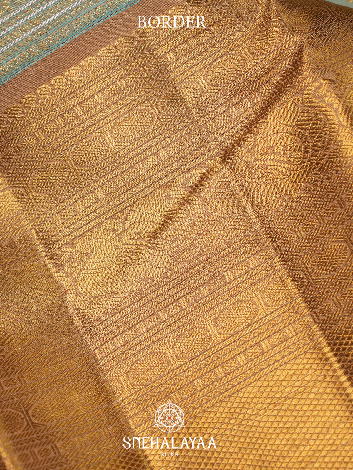 Pale Green Kanjivaram Silk Saree