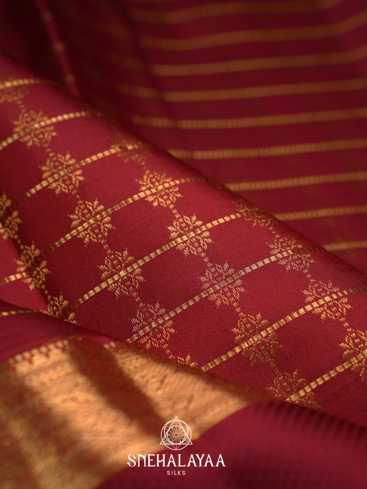 Maroon Kanjivaram Silk Saree