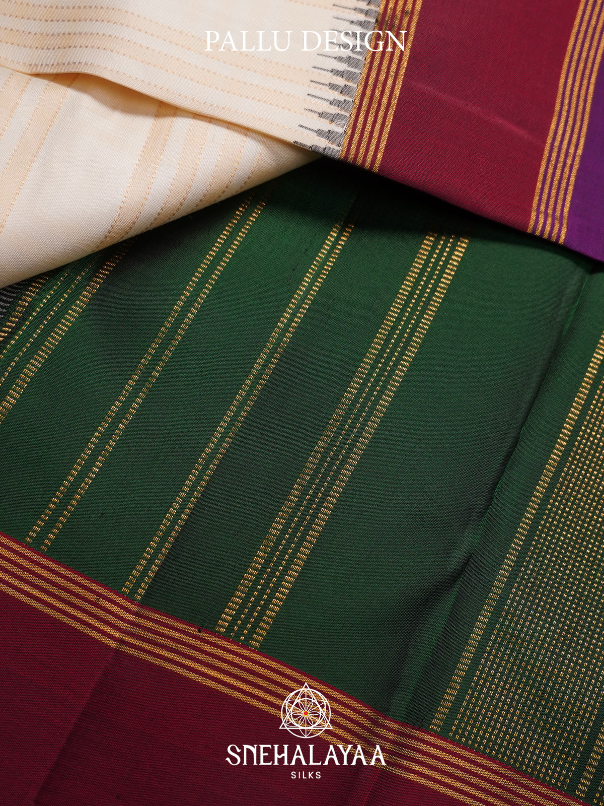 Cream Kanjivaram Silk Saree