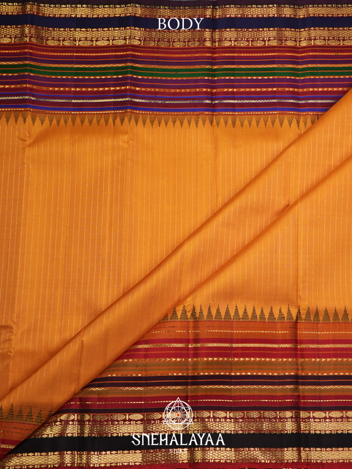 Mango Yellow Kanjivaram Silk Saree
