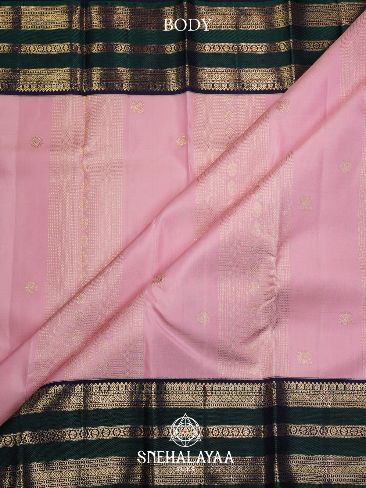 Pale Pink Kanjivaram Silk Saree