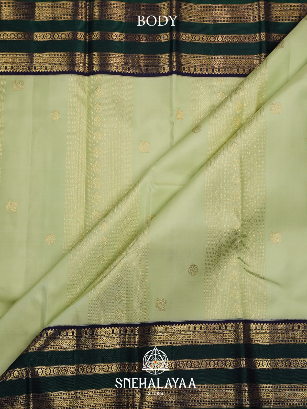 Pista Green Kanjivaram Silk Saree
