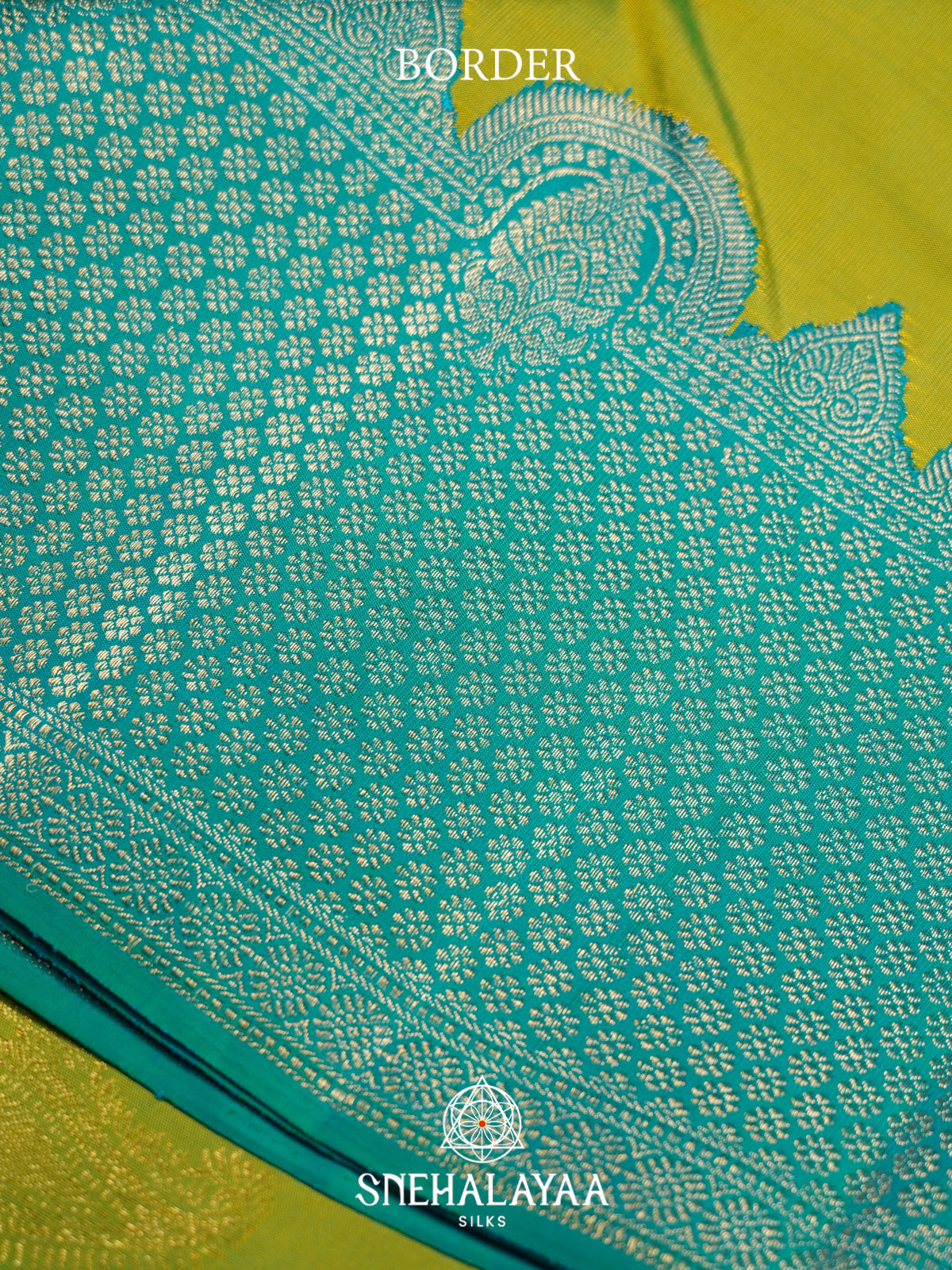 Lime Green Kanjivaram Silk Saree