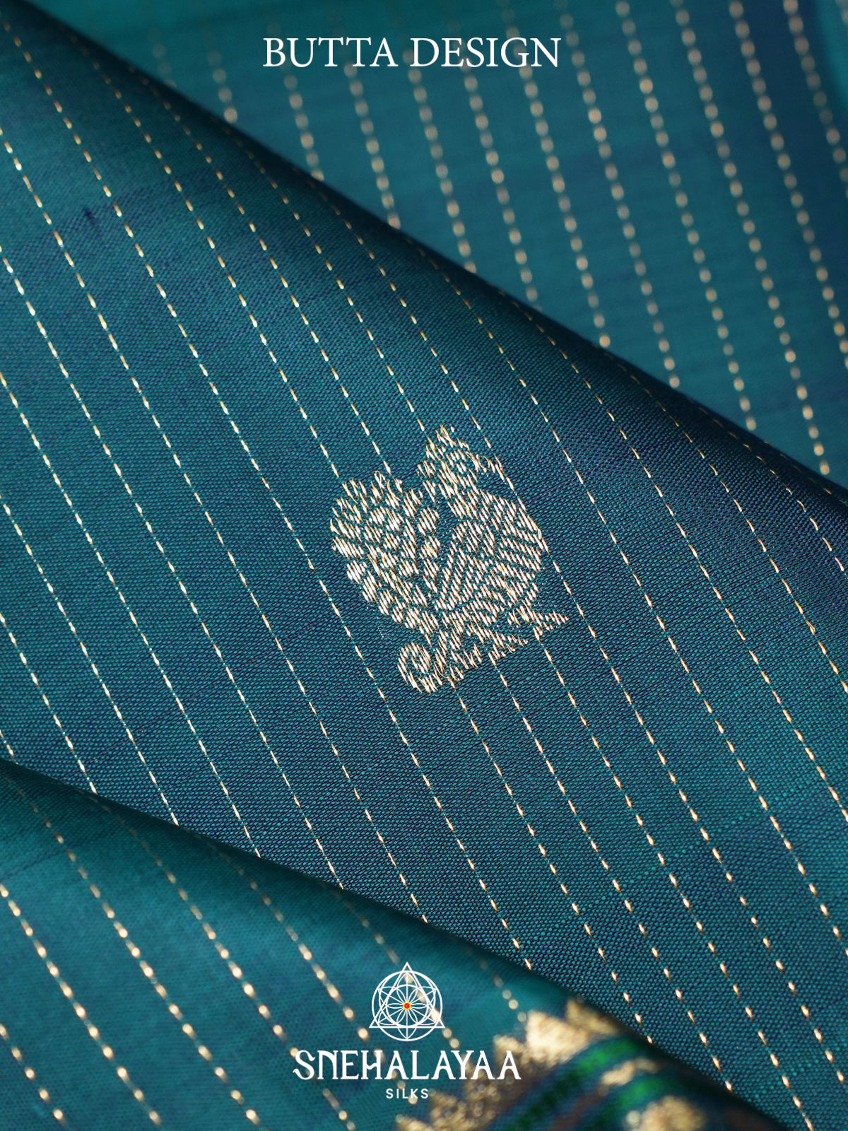 Teal Blue Kanjivaram Silk Saree
