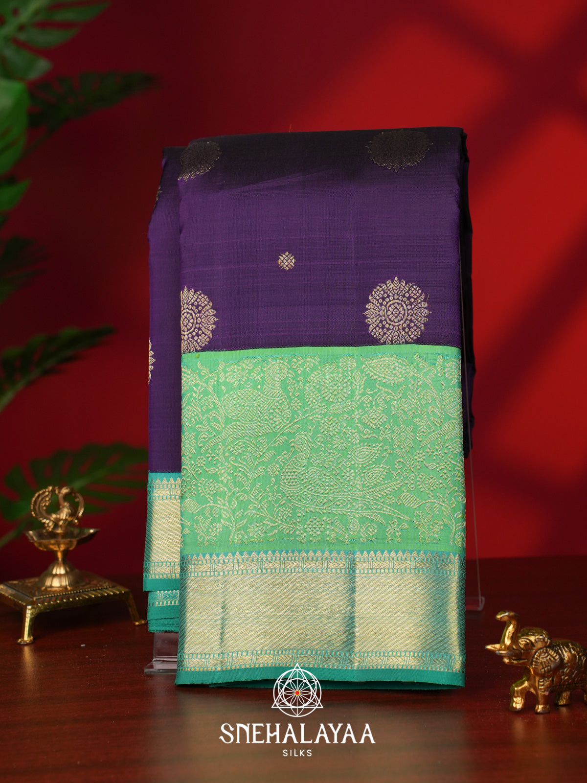 Purple Kanjivaram Silk Saree