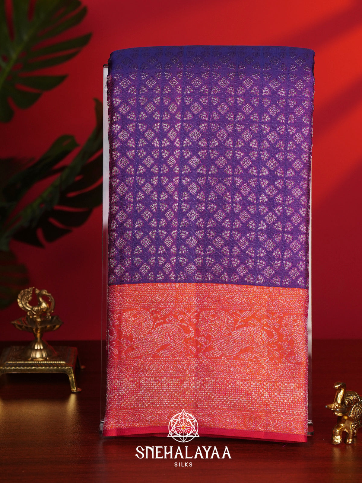 Purple Kanjivaram Silk Saree