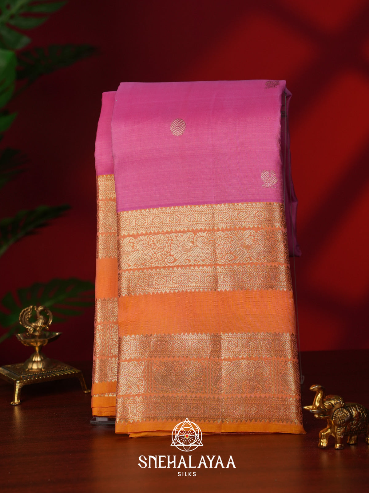 Pink Kanjivaram Silk Saree