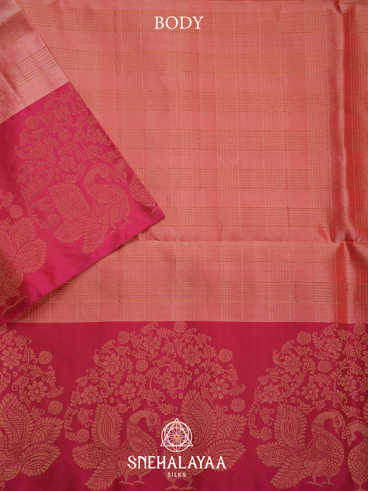 Peach Soft Silk Saree