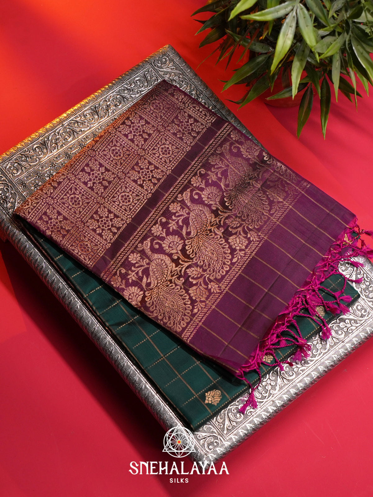 Teal Green Soft Silk Saree