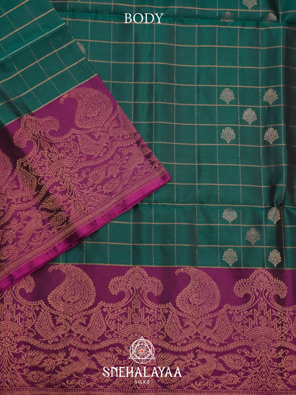 Teal Green Soft Silk Saree