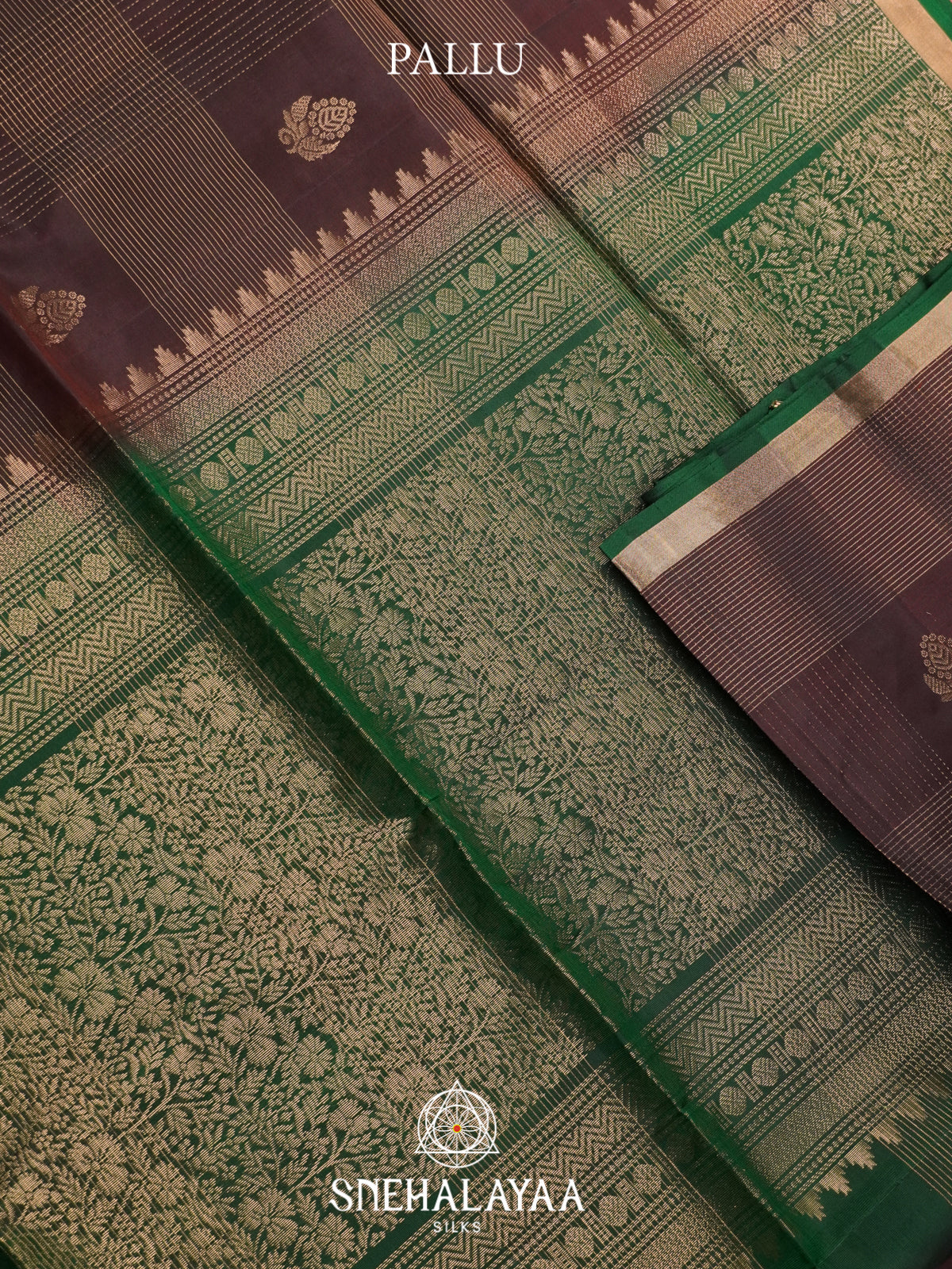 Brown Soft Silk Saree