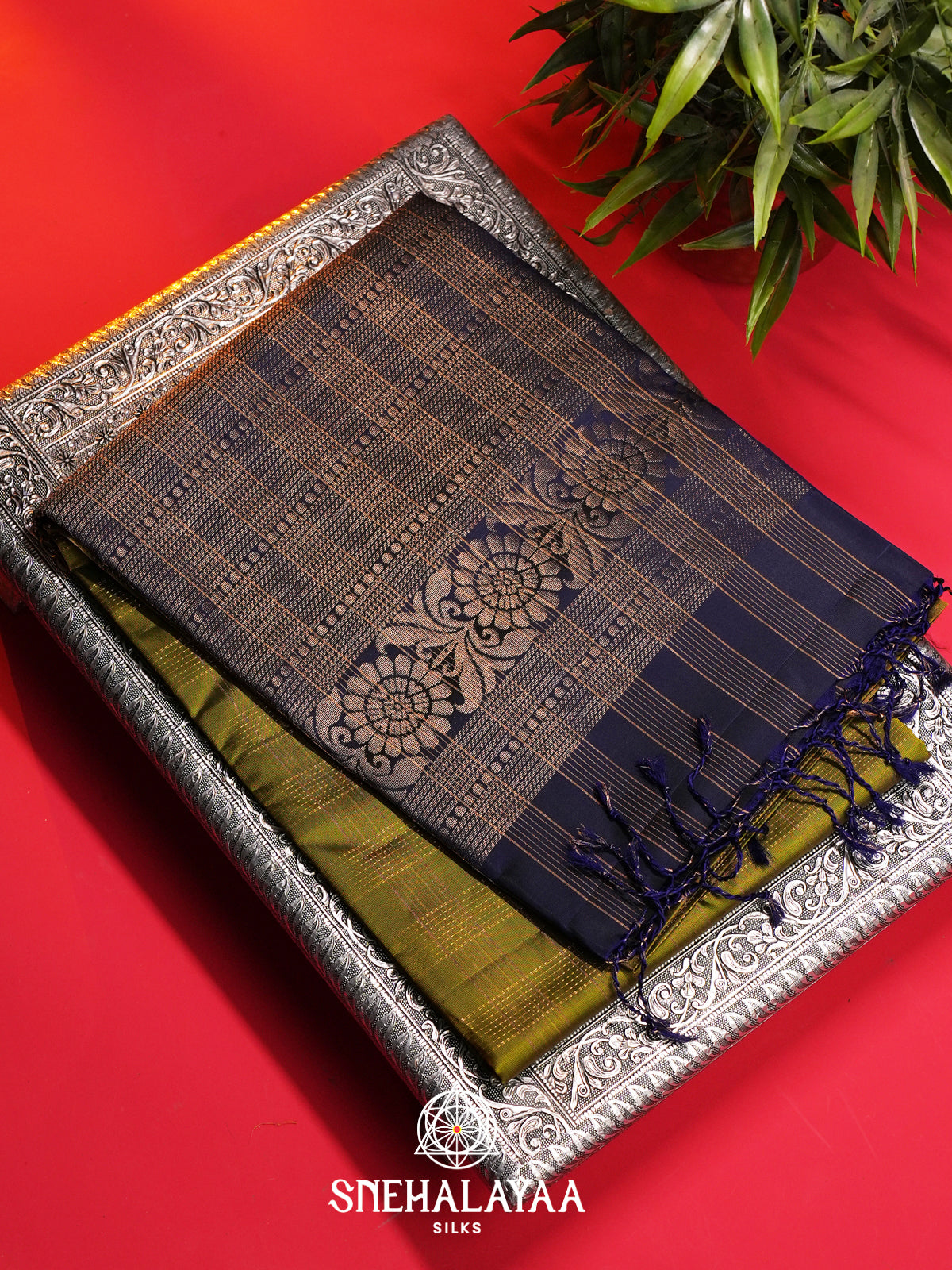 Lime Green Soft Silk Saree